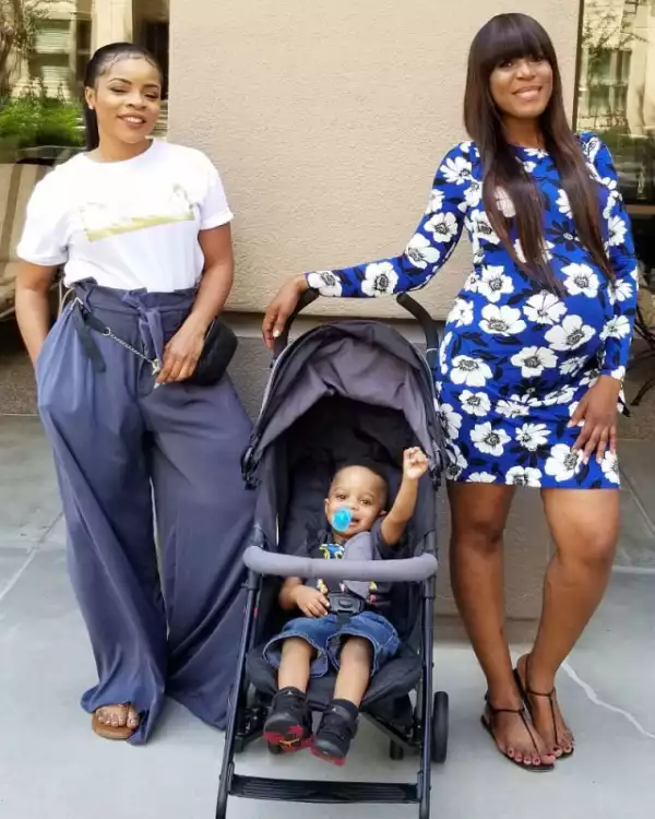 Laura Ikeji Joins Her Sister, Linda Ikeji As They Await Arrival Of Baby J (Photos)